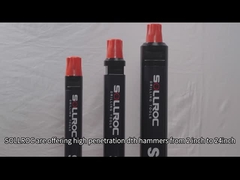 Cor preta abaixo do martelo DHD do furo para a mineração e a construção