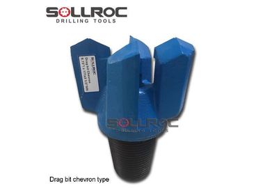 Conexão filetrada Chevron Drag Drill Bit Forging Processing API 3 1/2' REG Personalizado
